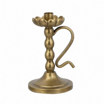 شمعدان معدن مذهب مشغول يدويا على الطراز الاوربي8084