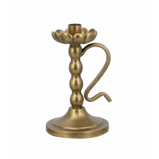 شمعدان معدن مذهب مشغول يدويا على الطراز الاوربي8084