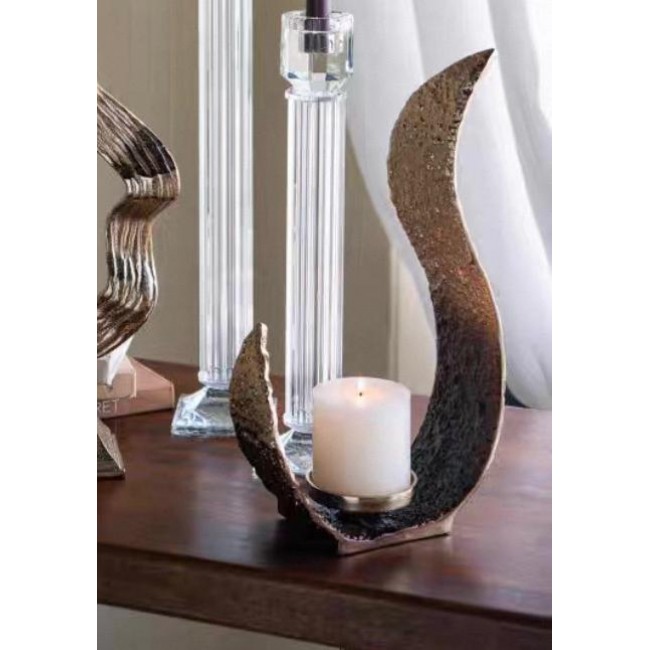 شمعدان معدن ذهبي بستايل عصري رائع 8006