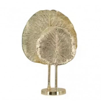 تحفه مكتبيه معدن مذهب بتصميم ورق شجر 8069