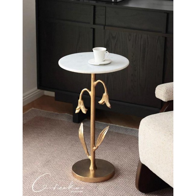 طاوله مستديره بسطح رخام بتصميم فاخر L8061