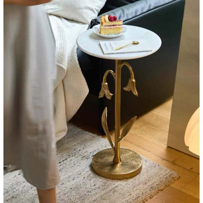 طاوله مستديره بسطح رخام بتصميم فاخر L8061