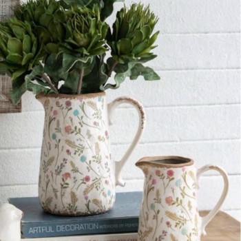 فازه بتصميم ابريق على الطراز الاوربي الريفي متوفر الحجمين 7958