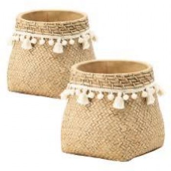 مركن فخار بتصميم ريفي جميل متوفر الحجمين 8100