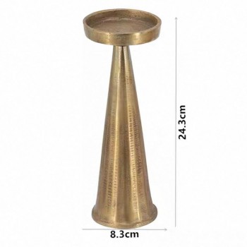 شمعدان معدن بتصميم عصري متوفر حجمين 8072