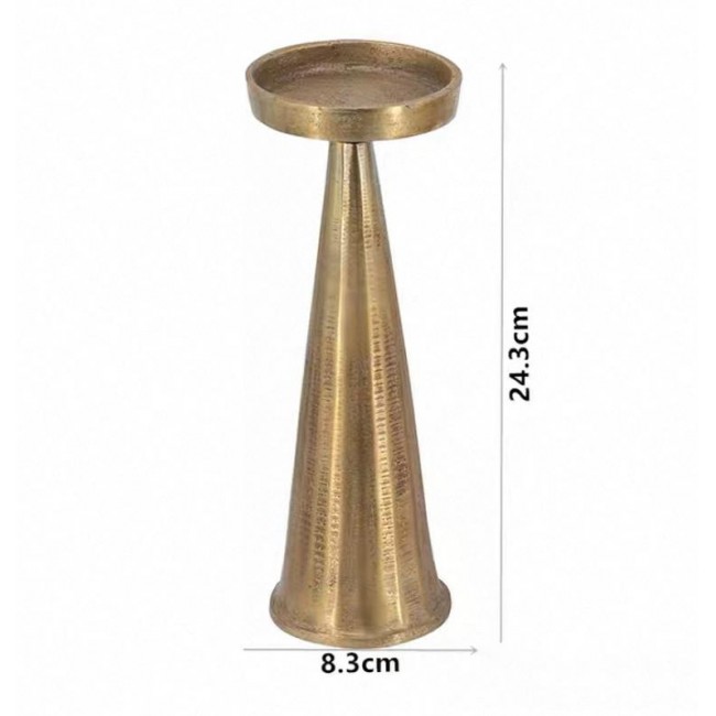 شمعدان معدن بتصميم عصري متوفر حجمين 8072