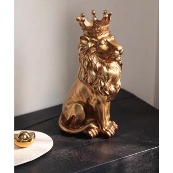 تحفه اسد متوج ذهبي ملائم لسطح مكتب 7914