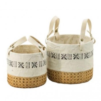 طقم مركن فخار بستايل ريفي العدد2 قطعه 8101