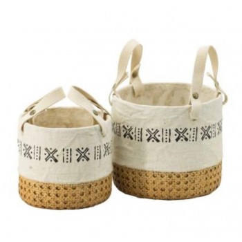 طقم مركن فخار بستايل ريفي العدد2 قطعه 8101