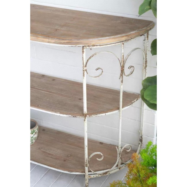 كونسول جداري بتصميم اوربي بارفف خشب طبيعي 7907