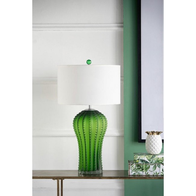 وحده اضاءه مصنوعه من زجاج الاخضر الجميل 8139 ارتفاع 72cm 