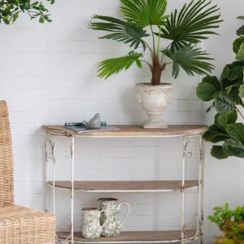 كونسول جداري بتصميم اوربي بارفف خشب طبيعي 7907