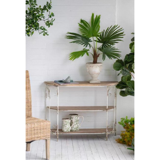 كونسول جداري بتصميم اوربي بارفف خشب طبيعي 7907