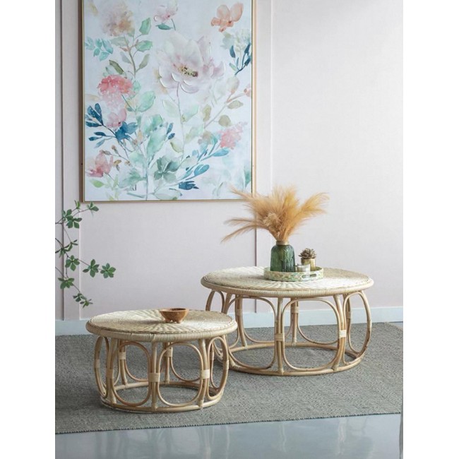 طقم طاوله قطعتين من الخيزران الطبيعي جوده عاليه L8129