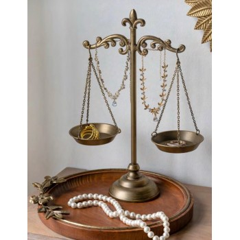 تحفة مصنوعه من المعدن المشغول ميزان فنتيج ستايل 8096