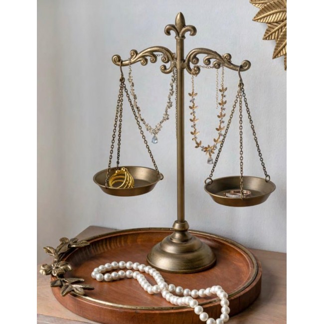 تحفة مصنوعه من المعدن المشغول ميزان فنتيج ستايل 8096