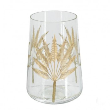 فازه زجاجيه بزخارف ذهبيه انيقه 7863