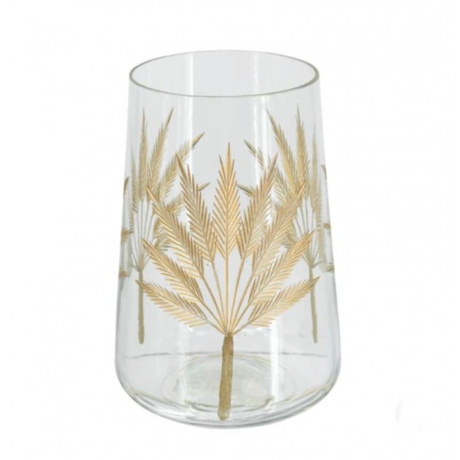 فازه زجاجيه بزخارف ذهبيه انيقه 7863