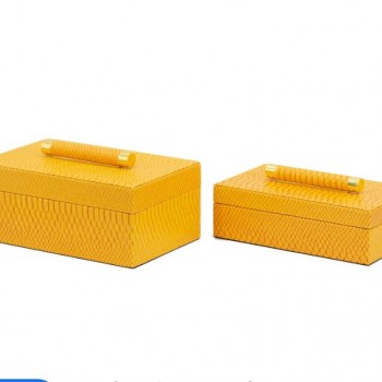 طقم صندوق تخزين بتصميم حقيبه فاخره العدد2 قطعه L7874