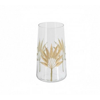 فازه زجاجيه بتصميم عصري بزخارف ذهبيه 7865 فازه زجاجيه بتصميم عصري بزخارف ذهبيه 7865