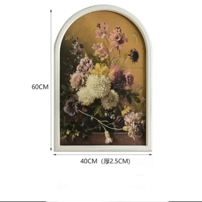 لوحه زهور جداريه كانفس باطار خشب كلاسيك 9161