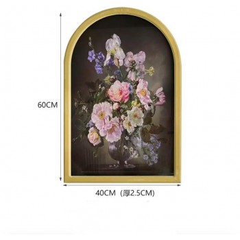 لوحه زهور باطار خشب مقوس بستايل اوربي 9163 لوحه زهور باطار خشب مقوس بستايل اوربي 9163