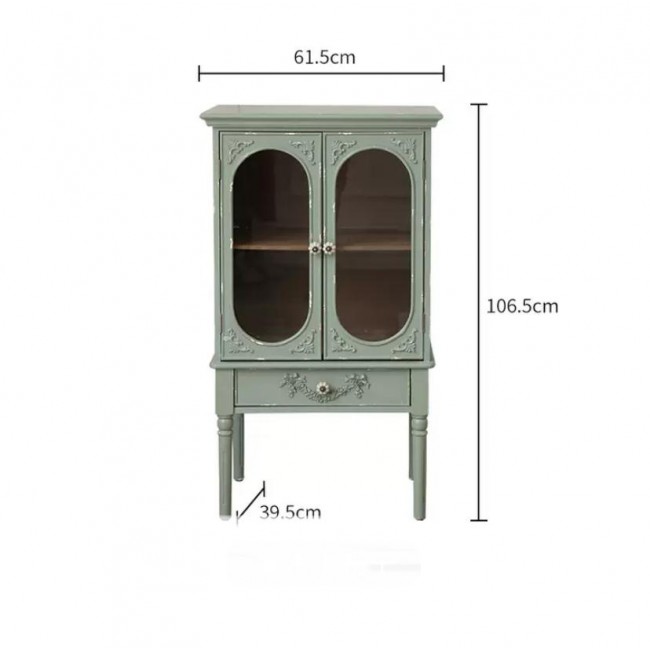 كونسول جداري بطراز الكلاسيكية مع درج وأبواب زجاجية9156