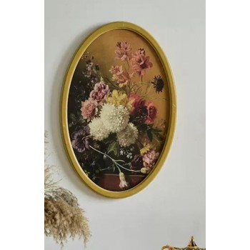 لوحة فنية زهور كلاسيكية بإطار ذهبي9166 لوحة فنية زهور كلاسيكية بإطار ذهبي9166