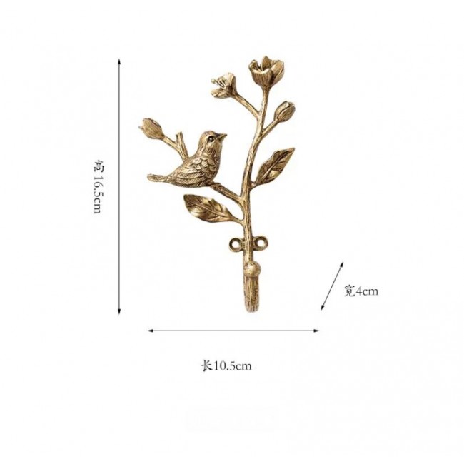 تحفه علاقة معدن ديكور حائط بطائر على غصن 9151
