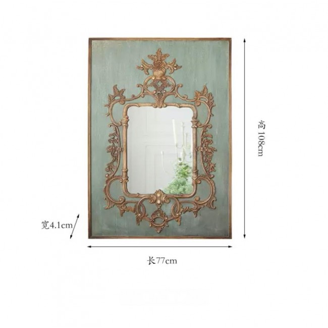 مرايا جداري باطار خشب كلاسيك بطراز اوربي 9148