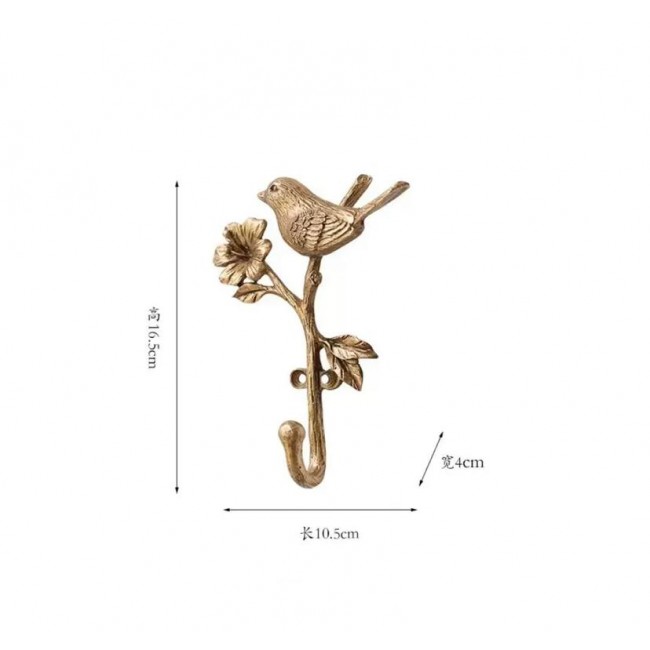 تحفه معدن علاقه جداري بتصميم غصن بطائر 9153