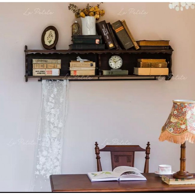 رف جداري خشبي كلاسيكي مثالي لديكور المنزل 9182