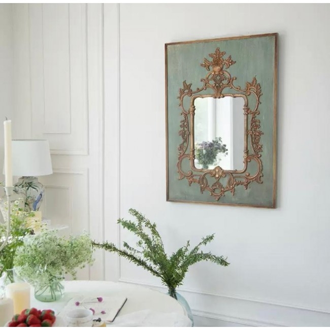 مرايا جداري باطار خشب كلاسيك بطراز اوربي 9148