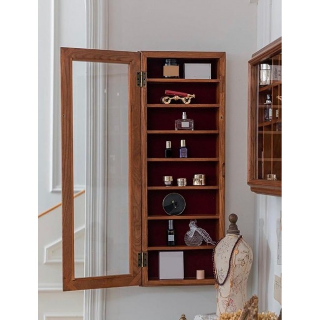 رف ديكور جدارية متعدد ارفف مصنوع من الخشب الطبيعي بطراز فرنسي 9175