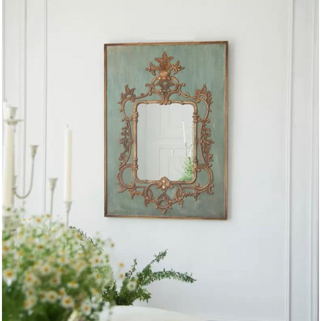 مرايا جداري باطار خشب كلاسيك بطراز اوربي 9148