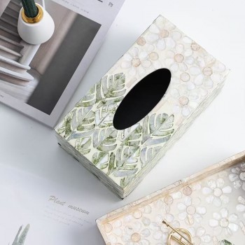 علبة  مناديل جذابه مصنوع من عظم و الخشب  -2386