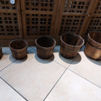 سطل خشبي5 طقم بستايل ريفي سطل خشبي5 طقم بستايل ريفي