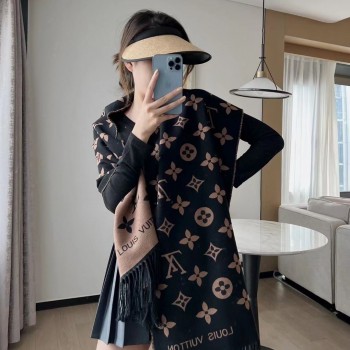 شال قطني اسود شتوي  عالي الجوده 