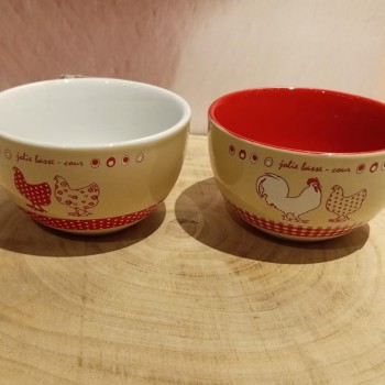 اناء مجوف من البرسلان برسمة الدجاجه- 6406