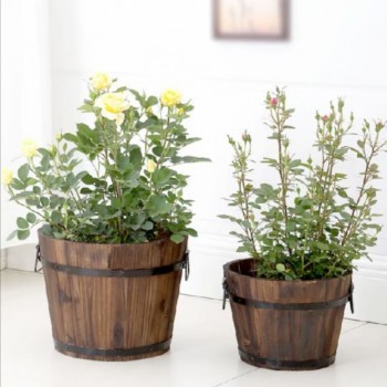 سطل خشبي ريفي مكون من 2طقم -8524 سطل خشبي ريفي مكون من 2طقم -8524