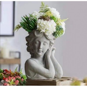 مركن نباتات j14549 متوفر بلونين ابيض و رصاصي