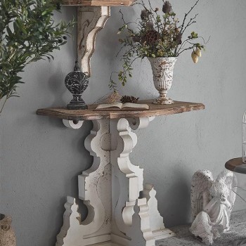 كونسول خشب طبيعي شابي شيك كونسول خشب طبيعي شابي شيك