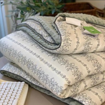 بطانيه قطنيه بستايل فرنسي فاخر L8593