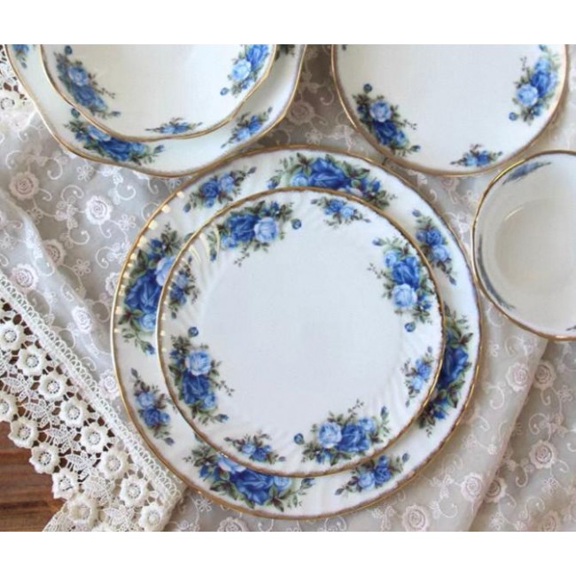 طقم صحن سراميك ملائم لتقديم مائدة العشاء بزهور ريفيه 8526