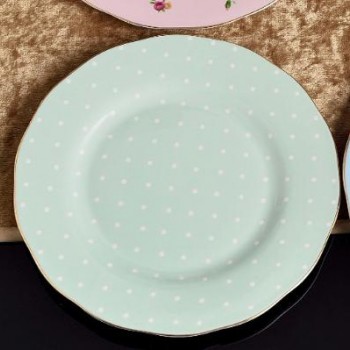 صحن سيراميك منقط أنيق لتقديم الحلويات 8539