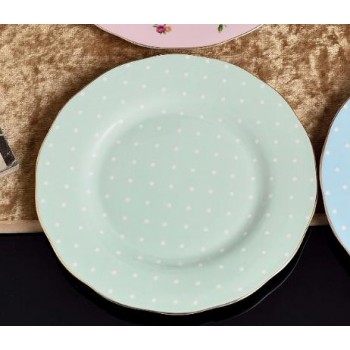 صحن سيراميك منقط أنيق لتقديم الحلويات 8539 صحن سيراميك منقط أنيق لتقديم الحلويات 8539