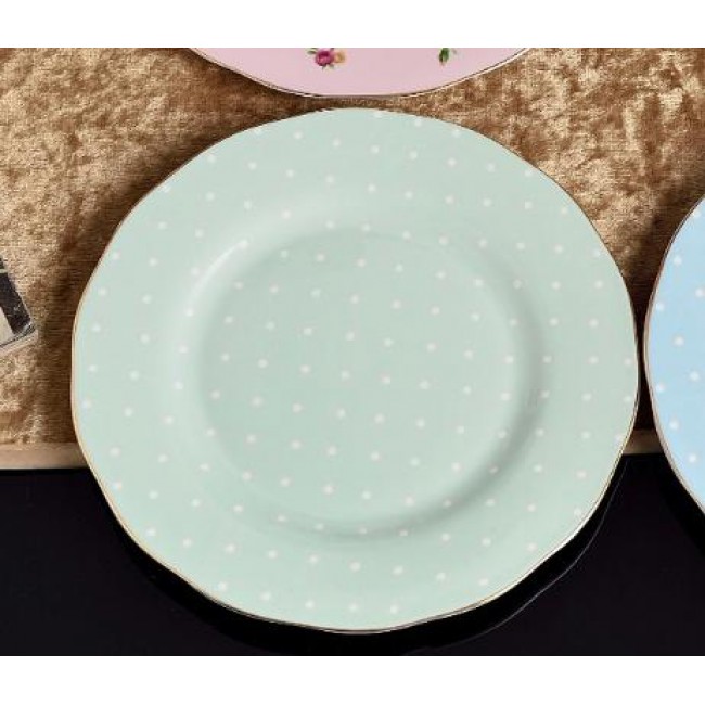 صحن سيراميك منقط أنيق لتقديم الحلويات 8539