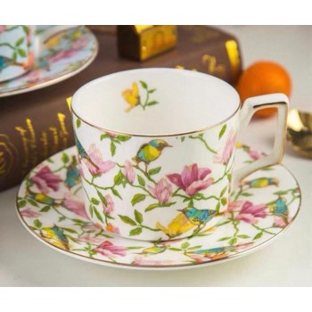 كوب وصحن سيراميك بستايل أوربي L8533 كوب وصحن سيراميك بستايل أوربي L8533