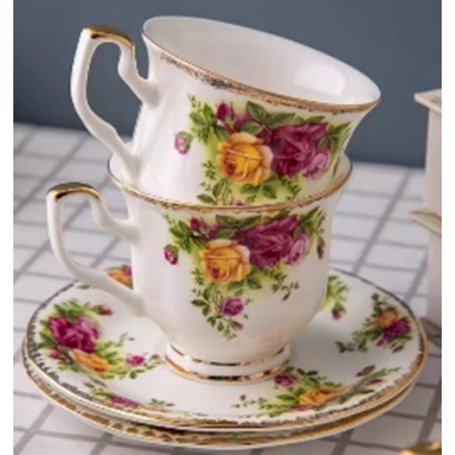 كوب وصحن سيراميك مورد فاخربستايل أوربي L8527