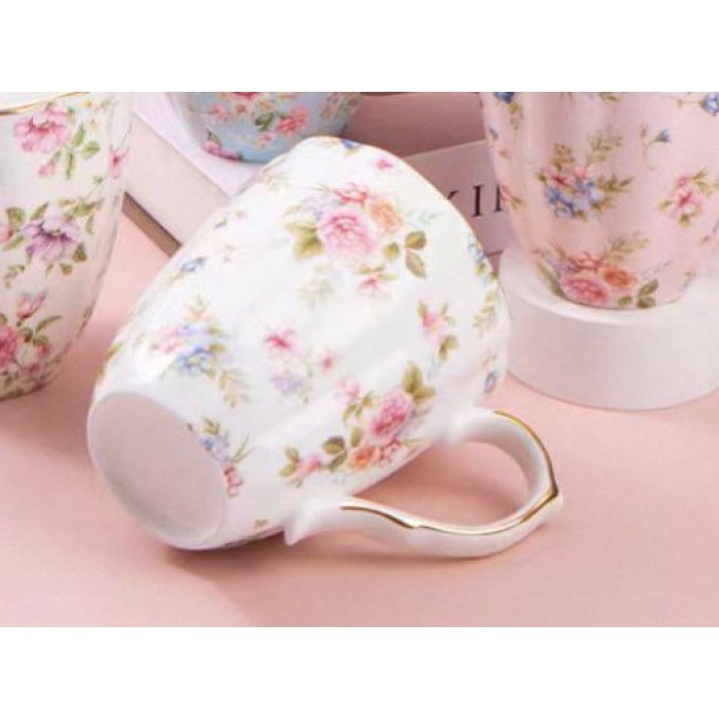 كوب سيراميك مورد أبيض 8520